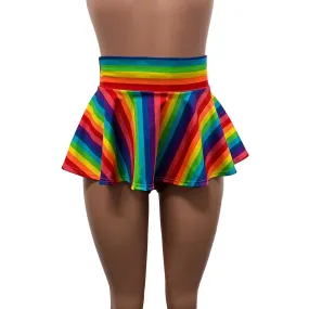 10" Mini Skater Skirt - Rainbow Stripe