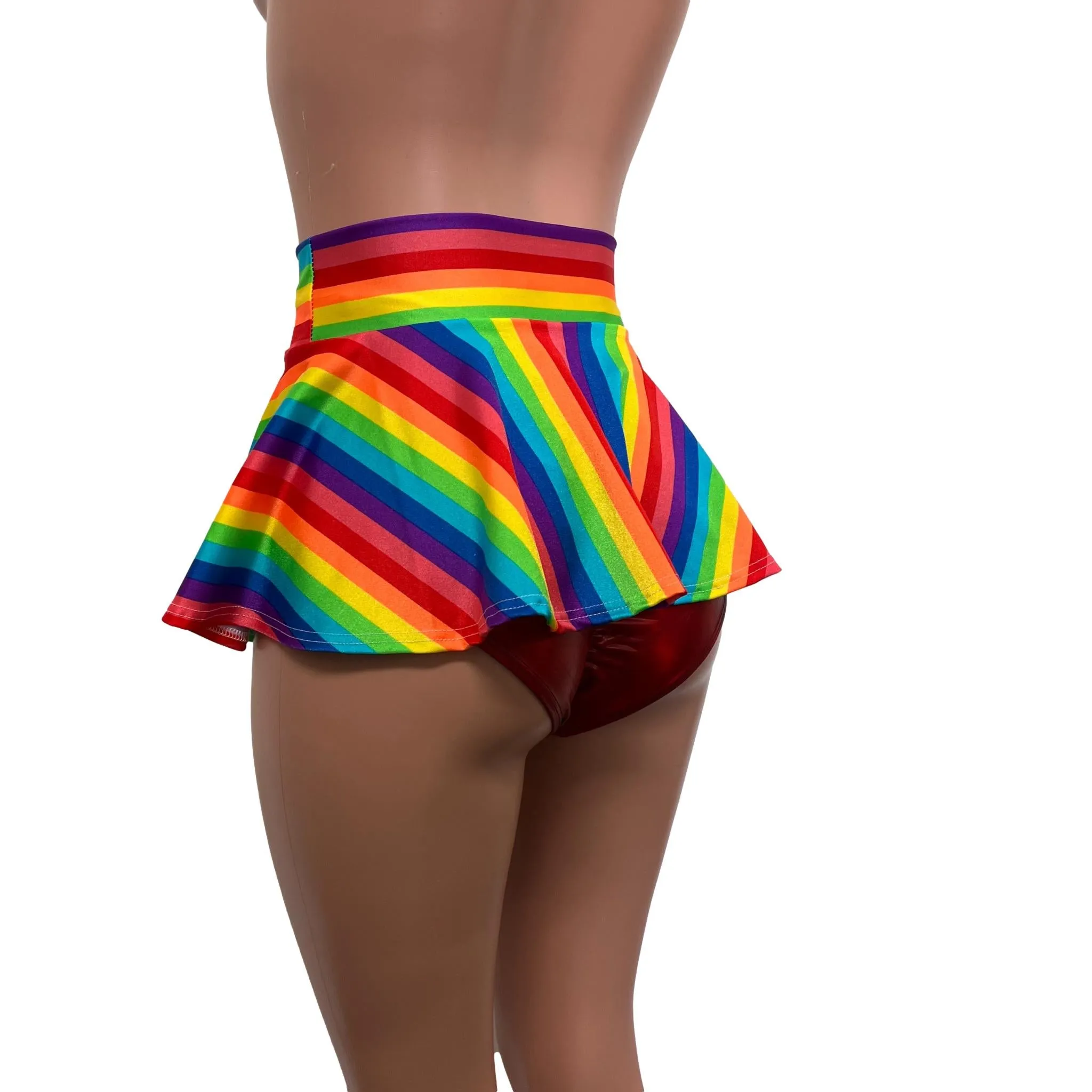 10" Mini Skater Skirt - Rainbow Stripe