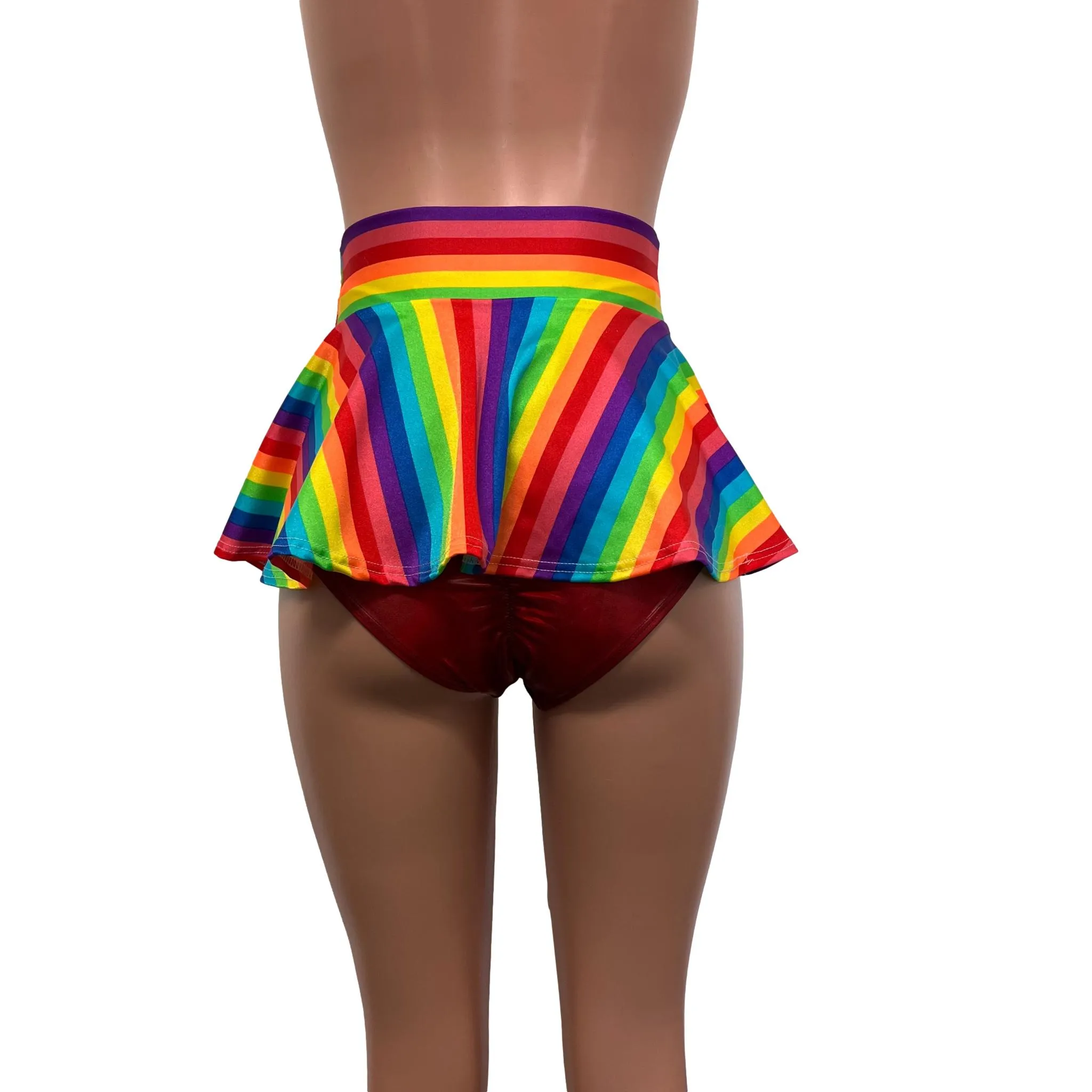 10" Mini Skater Skirt - Rainbow Stripe