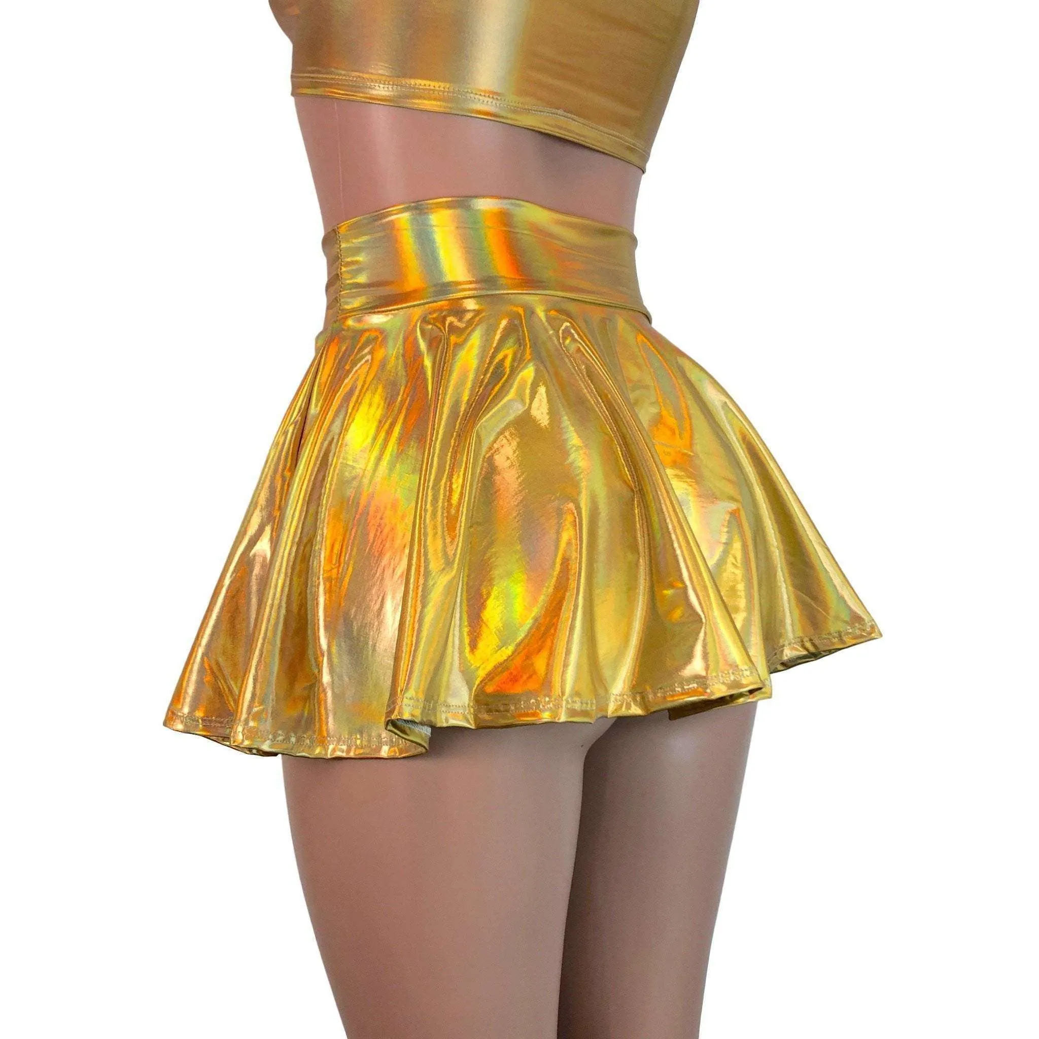 13" Skater Skirt - Gold Opal