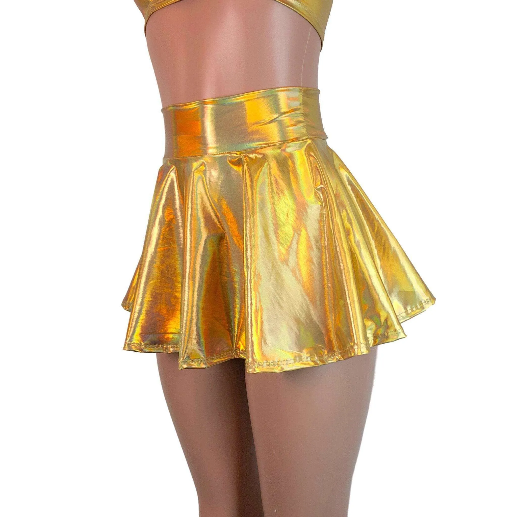 13" Skater Skirt - Gold Opal