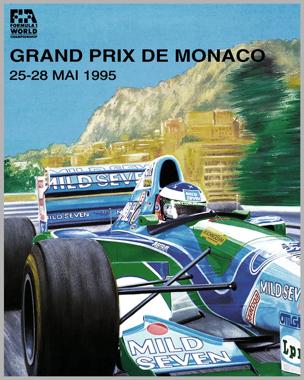 1995 Monaco GP original Poster