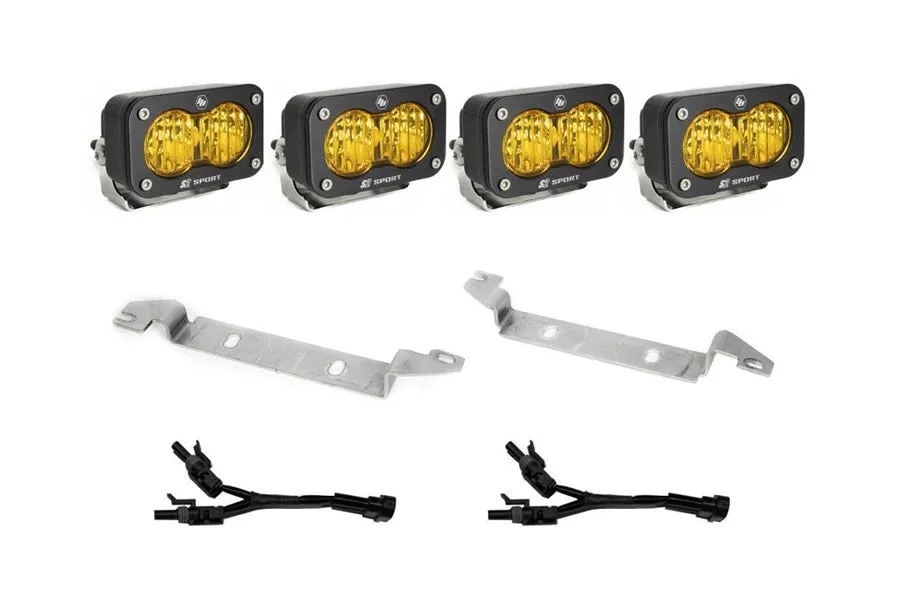 2024  Toyota Tacoma Baja Designs S2 Sport Dual Fog Pocket Light Kit, Wide Cornering/Amber