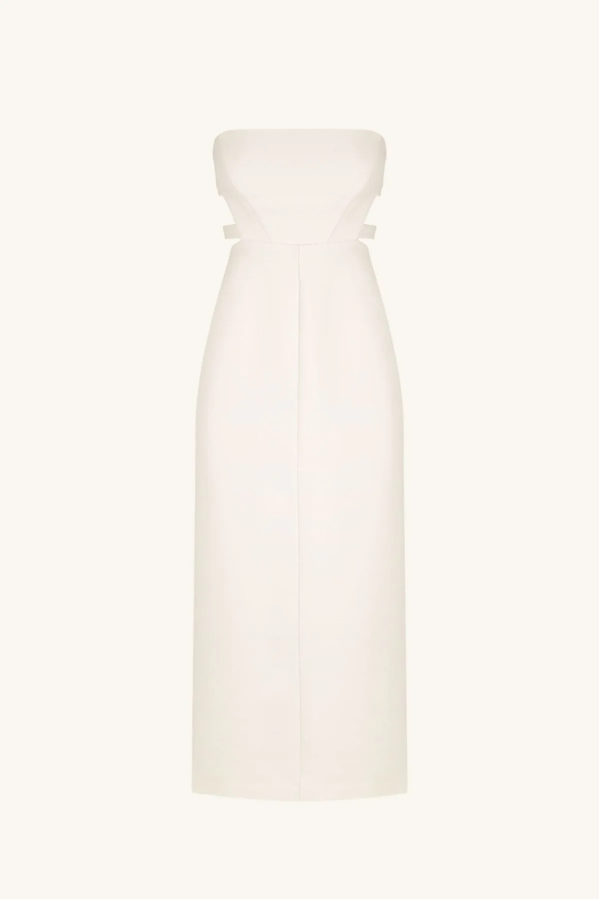 AMURA SPLICE CUT OUT MIDI DRESS - CREAM