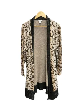 Animal Print Cardigan Chicos, Size Xl