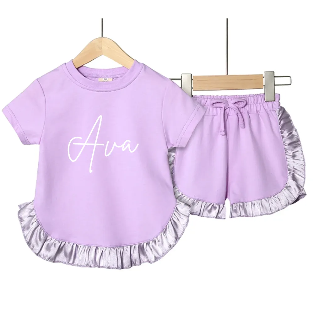 Aruba Personalised Frill Tee & Short Set