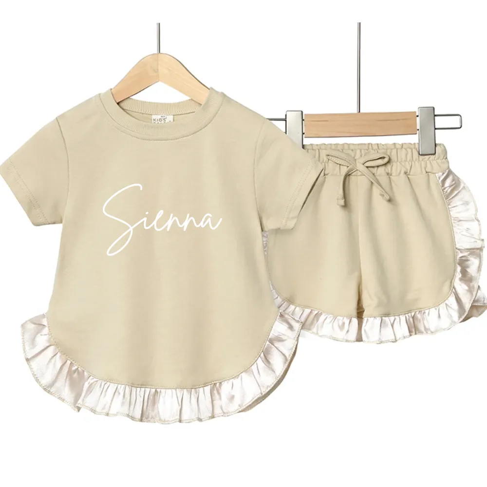 Aruba Personalised Frill Tee & Short Set