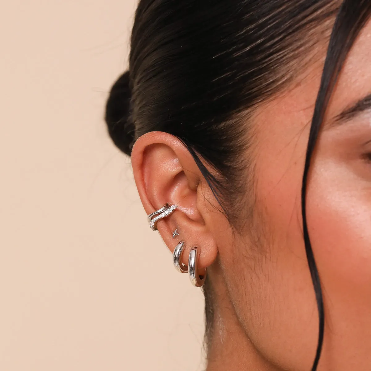 Bold Small Hoops in Silver