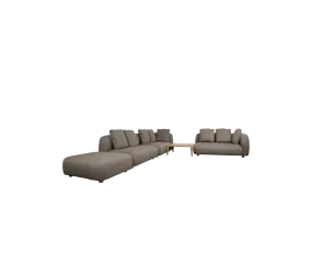 Capture corner sofa w/ table, pouf & chaise lounge (6)