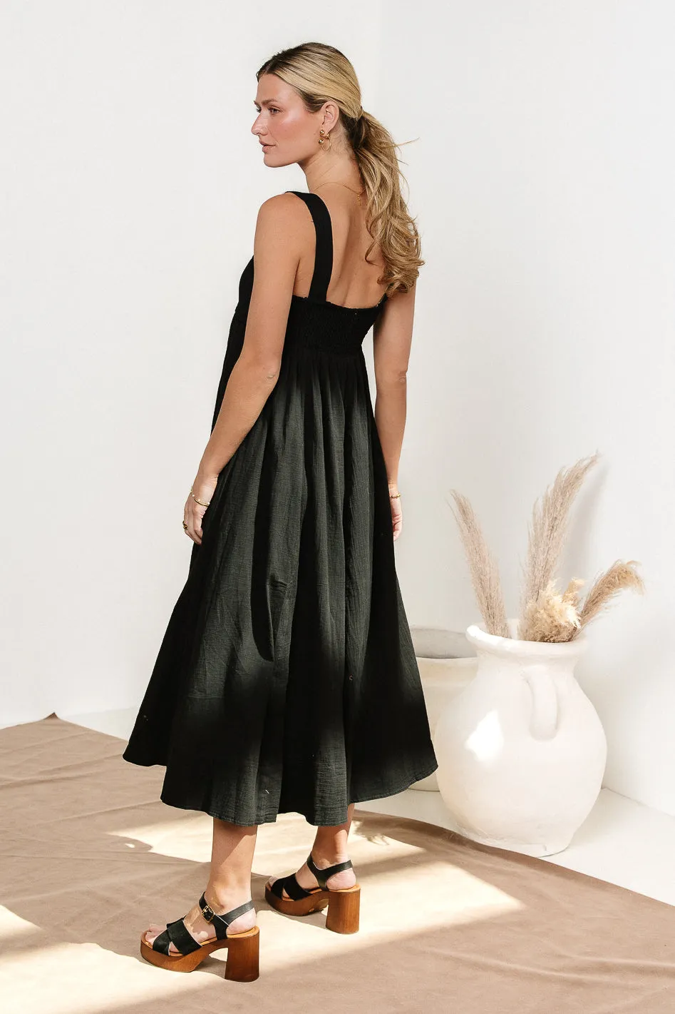 Chloe Midi Dress in Black