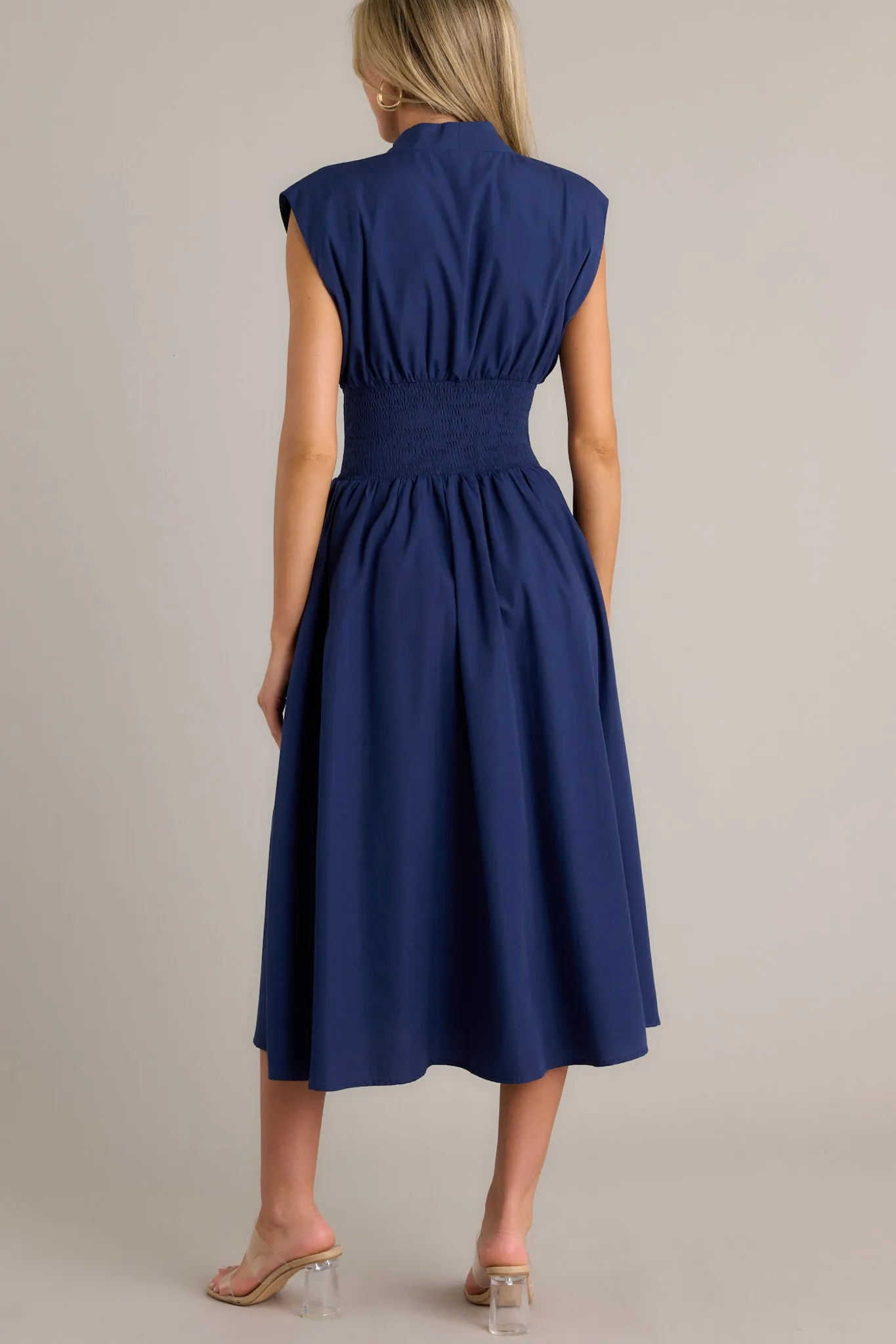 Circle Of Friends Navy Midi Dress