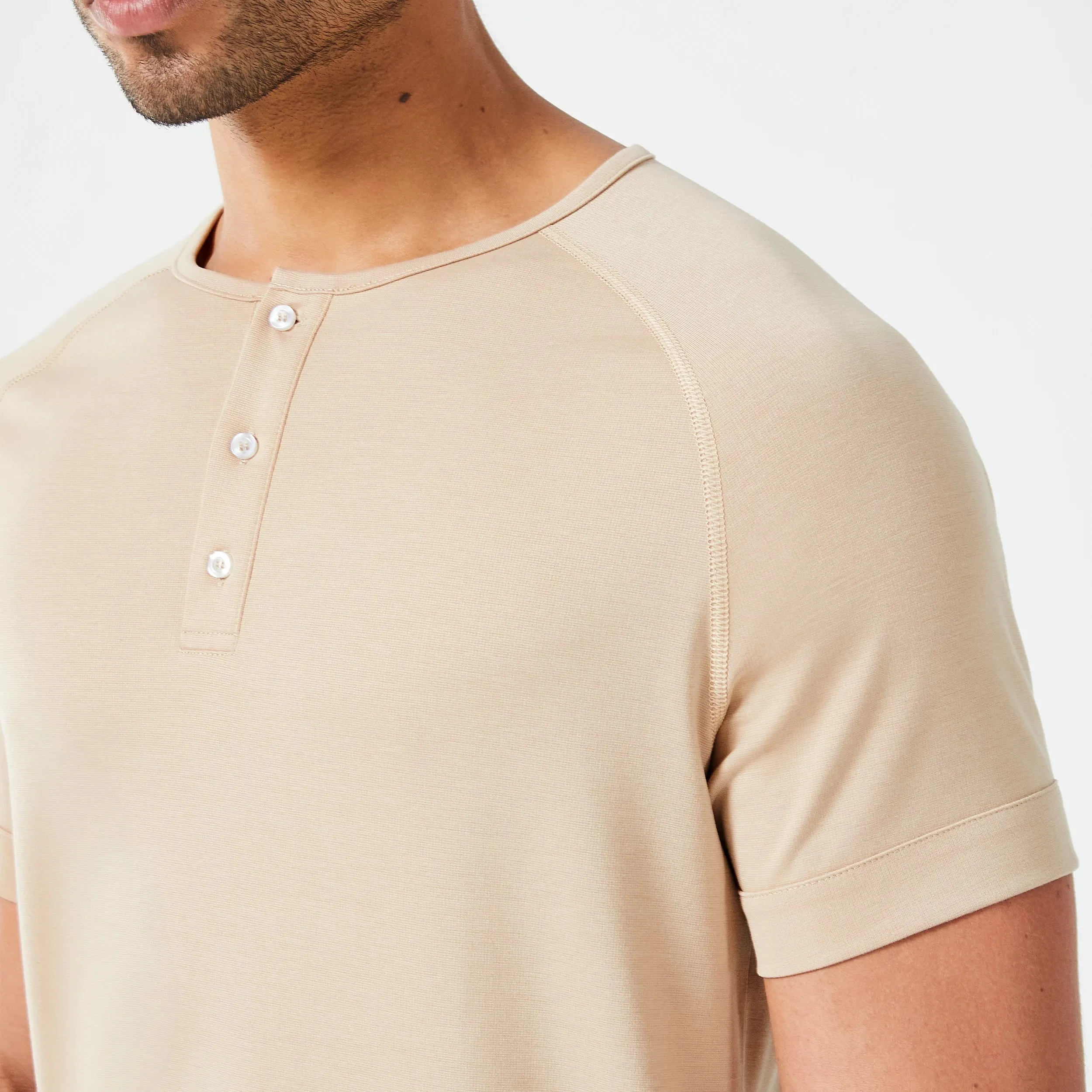 Code Henley Tee - Cobblestone