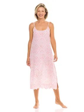 Coral Filigree Slip Nightgown