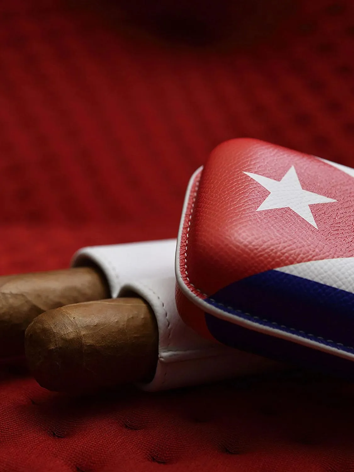 Cuban Flag Double Cigar Case