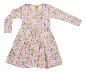 DUNS LS Skater Dress - Wild Flowers Pink