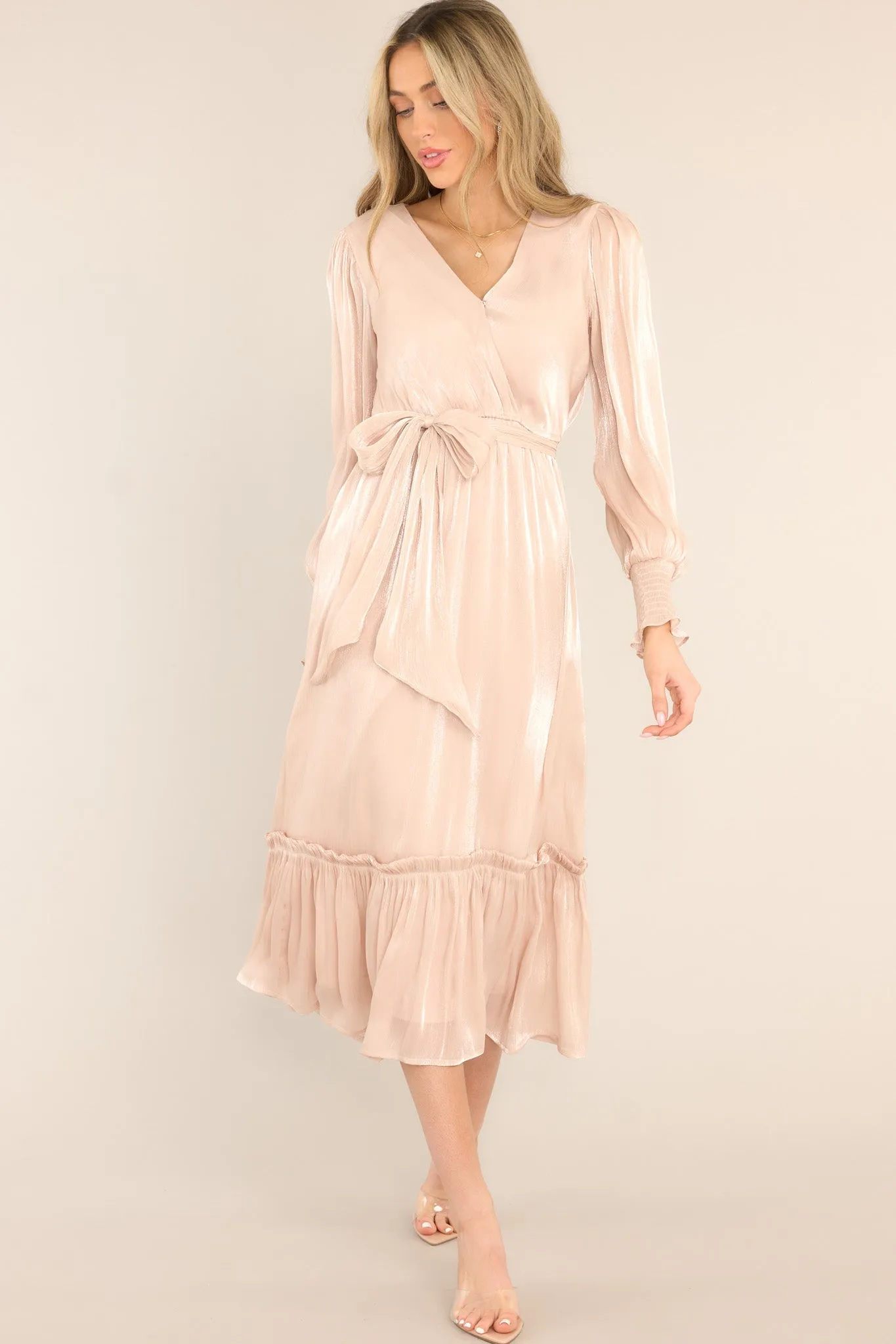 Eternal Devotion Blush Midi Dress