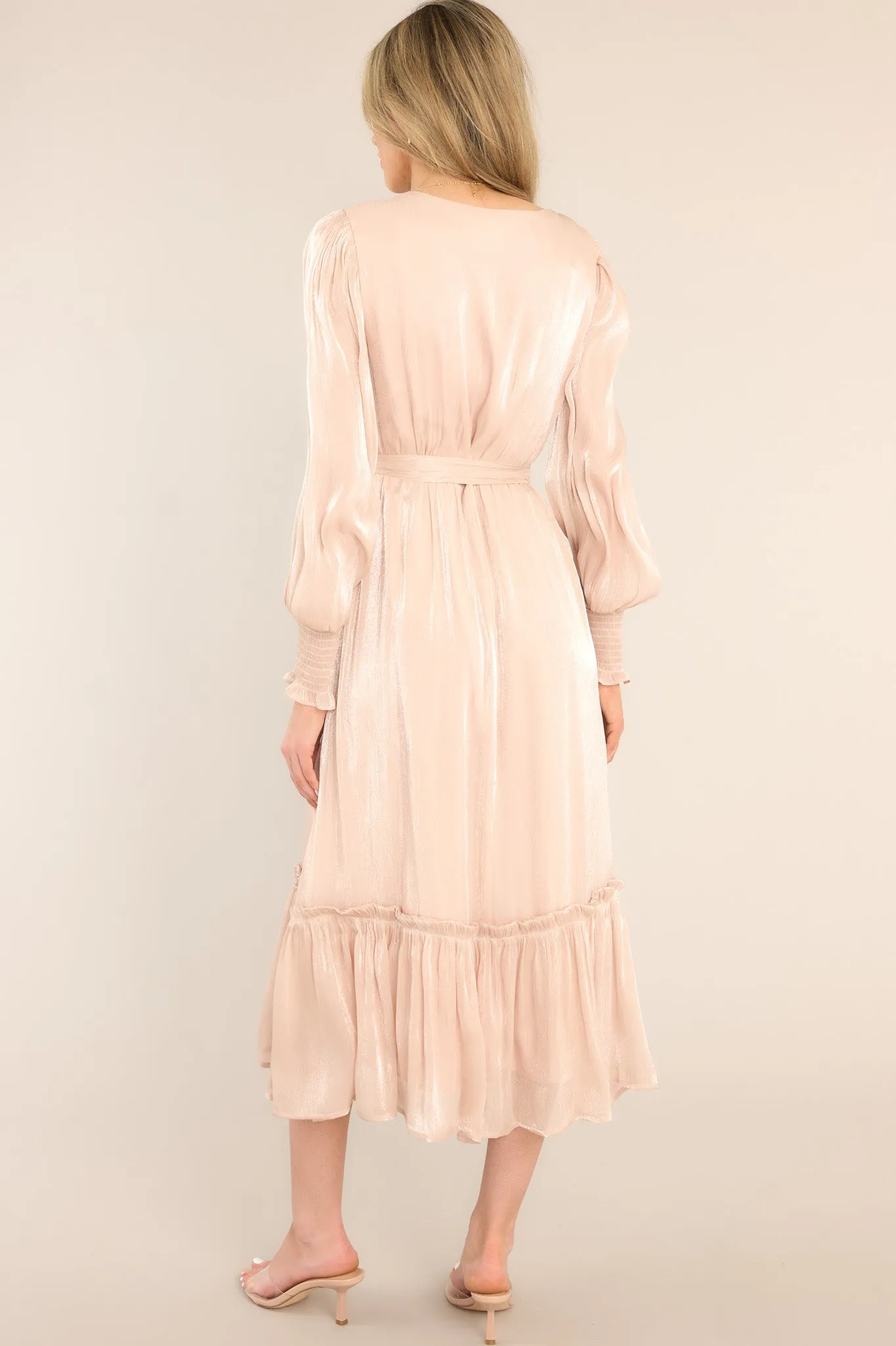 Eternal Devotion Blush Midi Dress