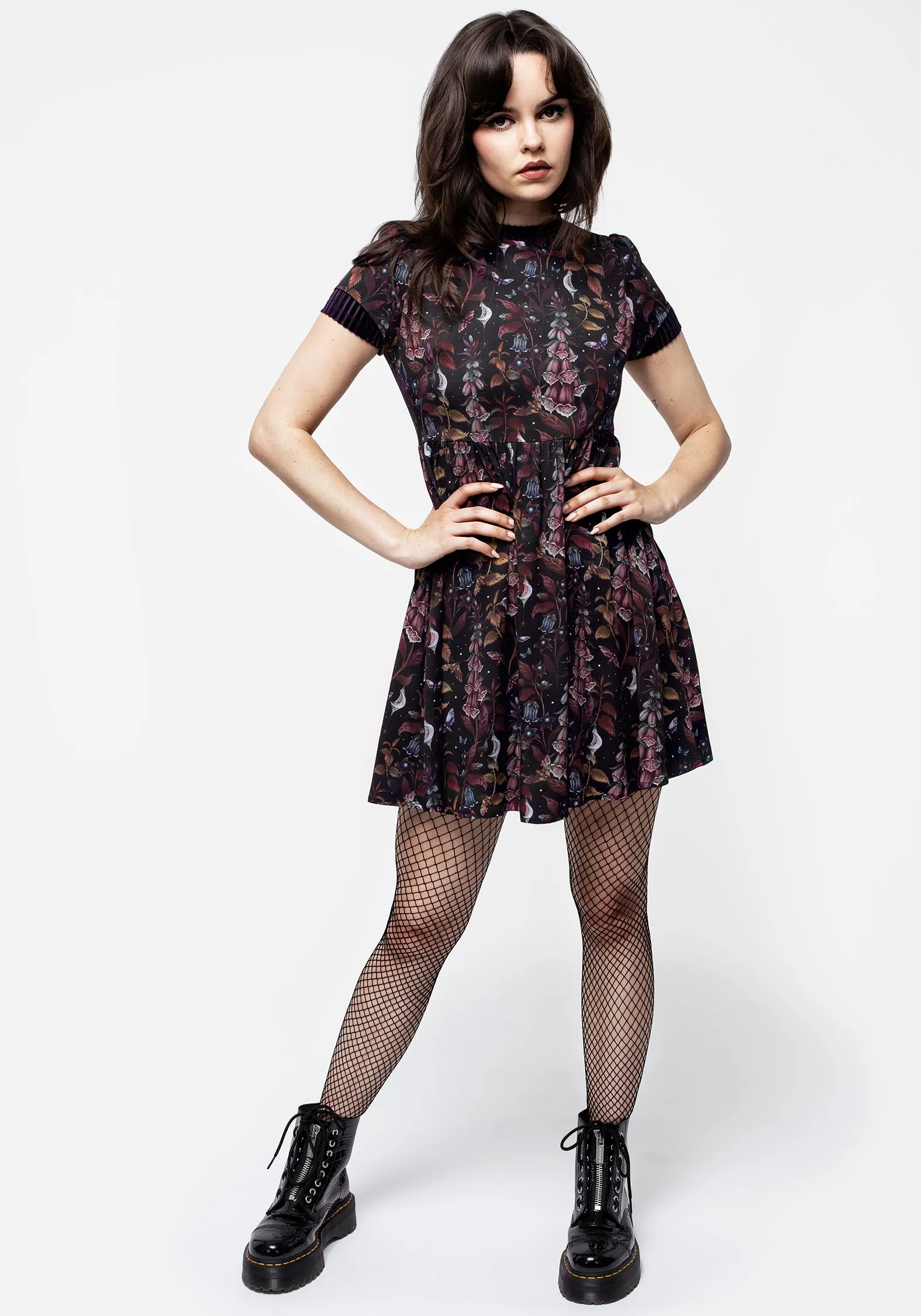 Foxglove Mini Skater Dress