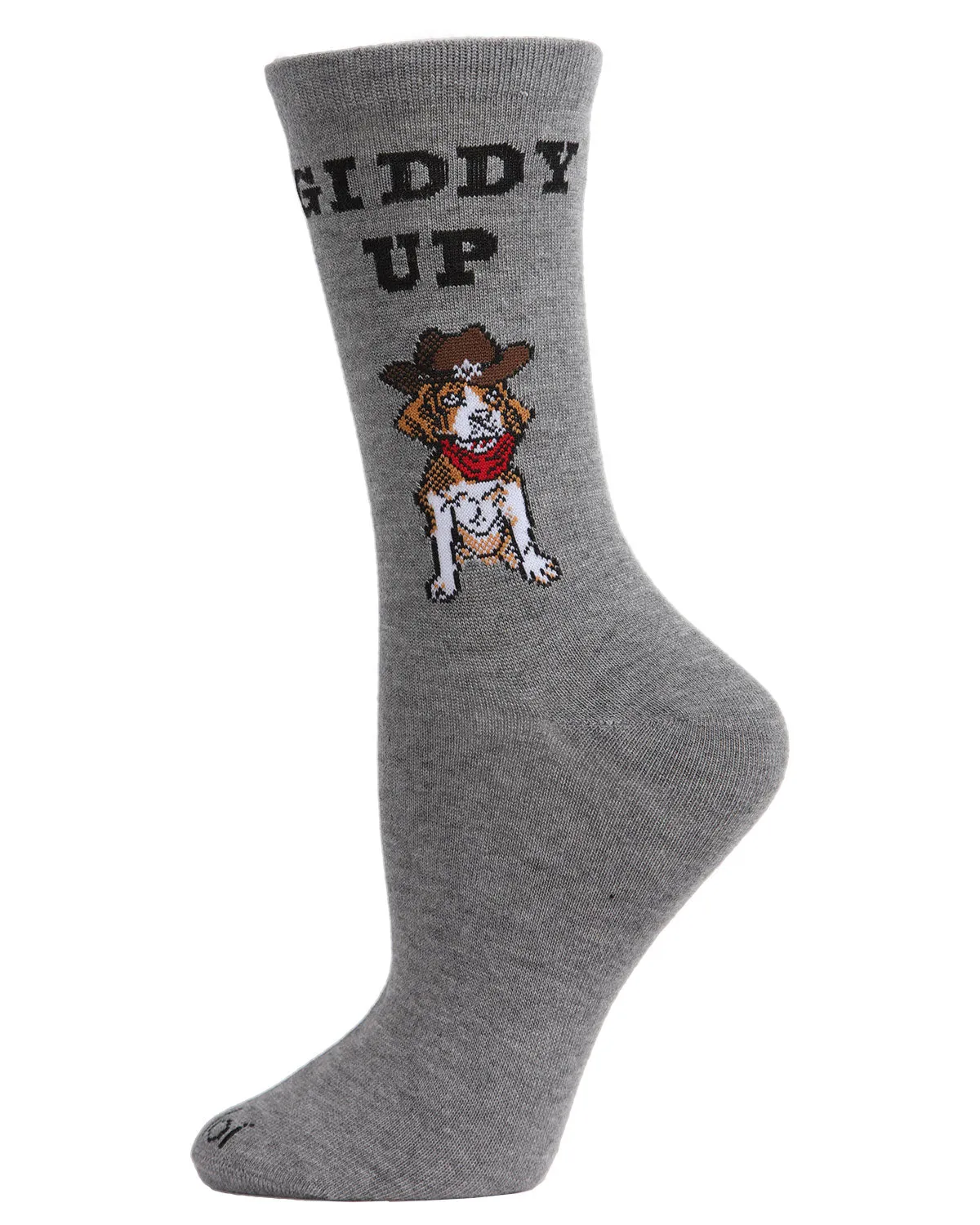 Giddy Up Pup Bamboo Blend Crew Socks