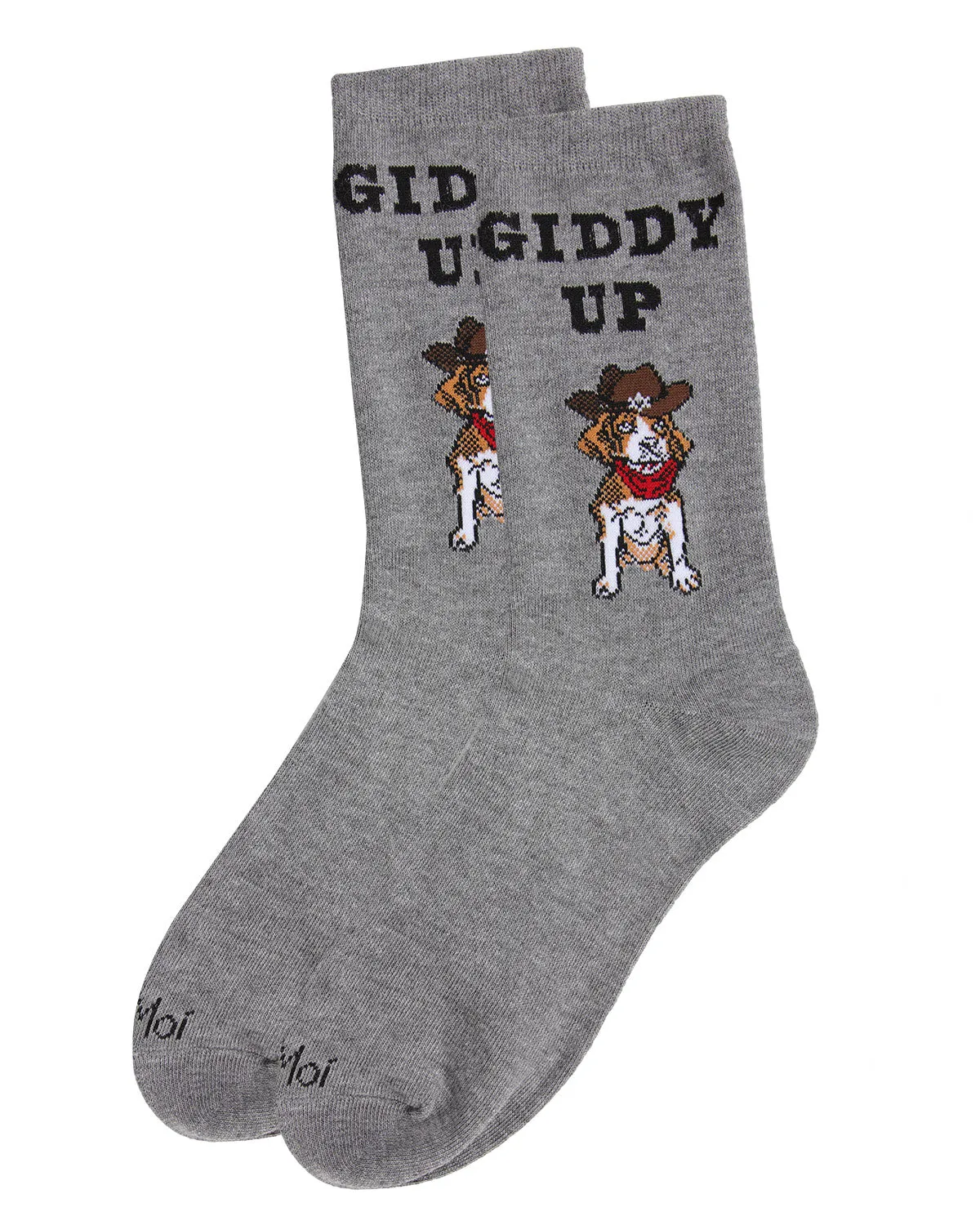 Giddy Up Pup Bamboo Blend Crew Socks