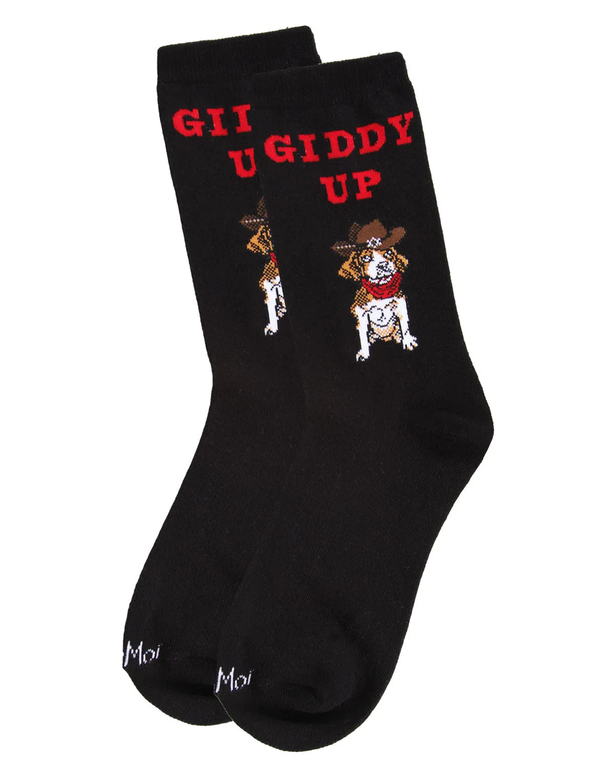 Giddy Up Pup Bamboo Blend Crew Socks