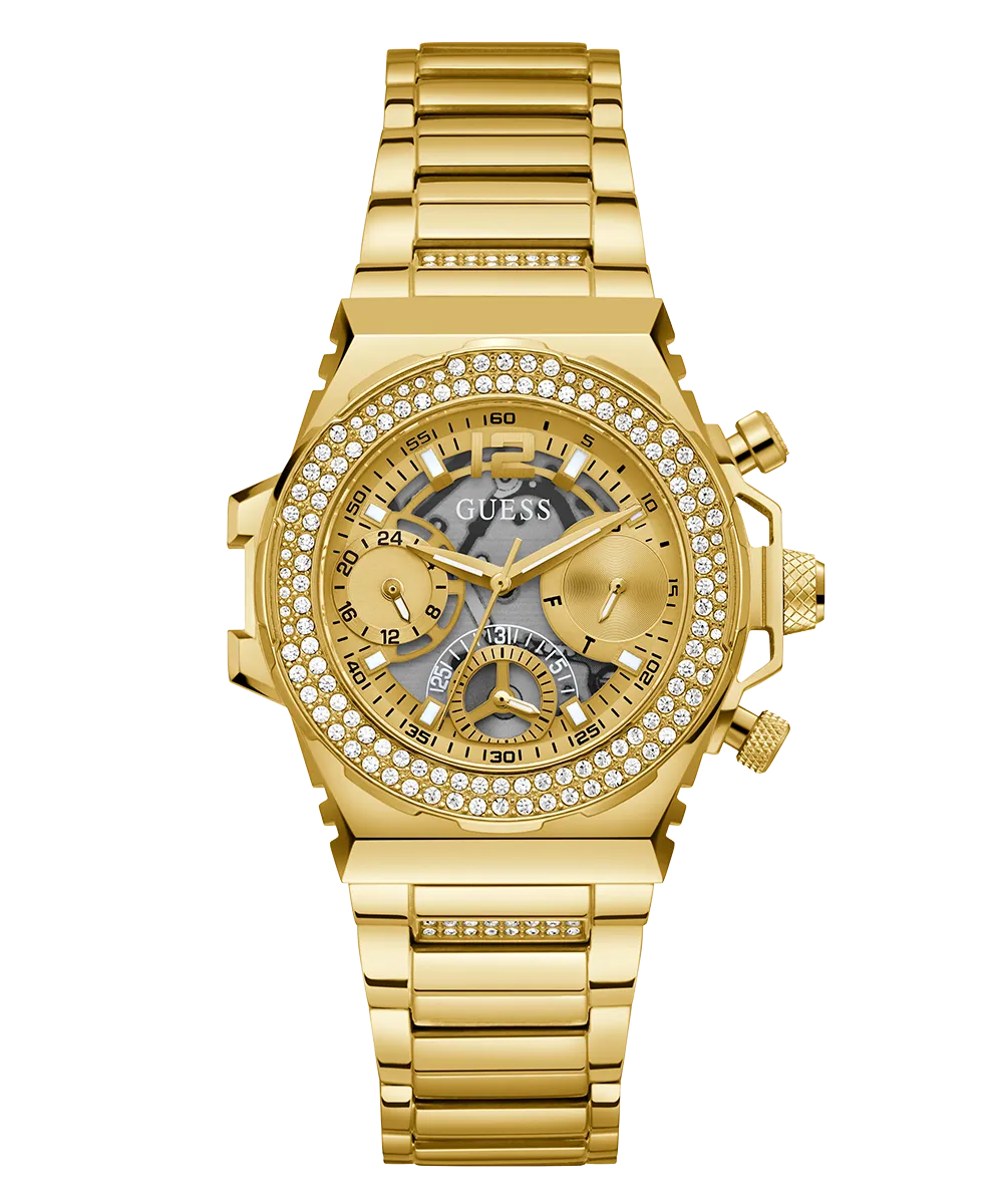 GUESS Ladies Gold Tone Multi-function Watch