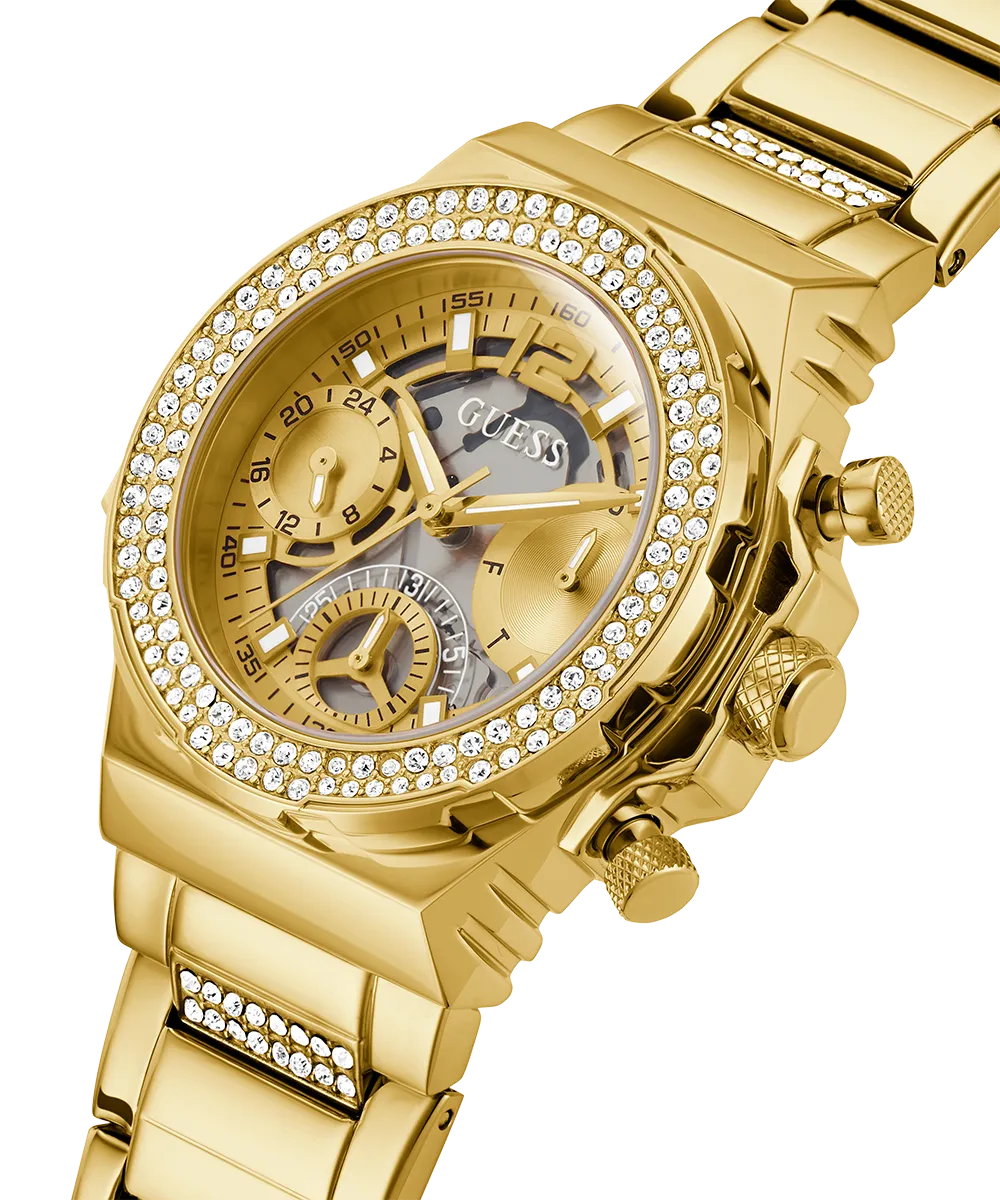 GUESS Ladies Gold Tone Multi-function Watch