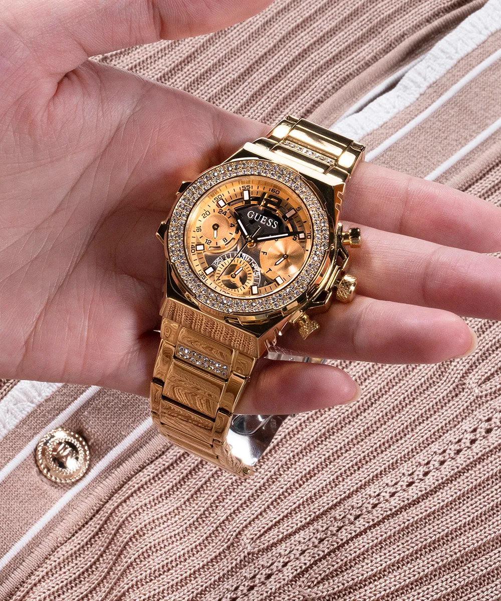 GUESS Ladies Gold Tone Multi-function Watch