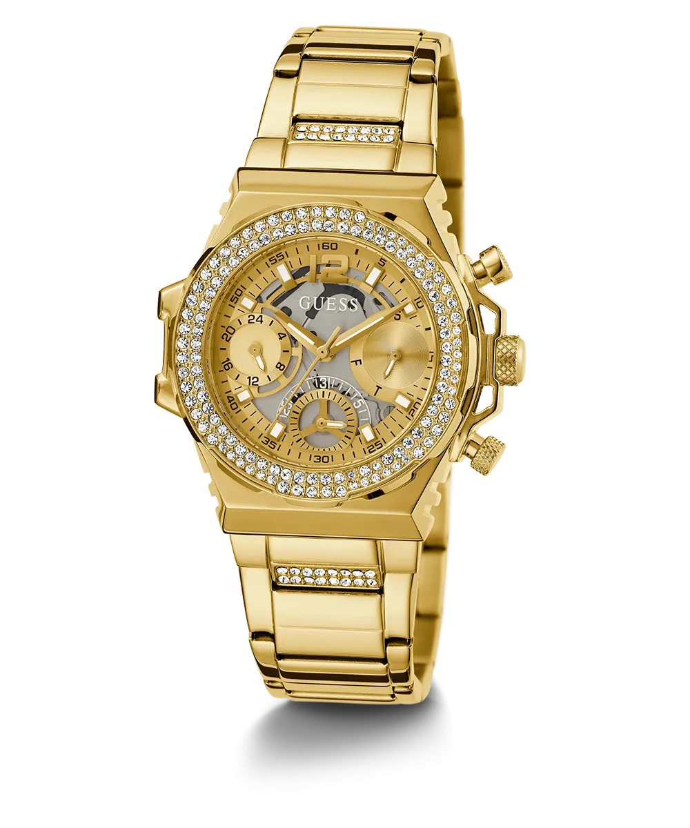 GUESS Ladies Gold Tone Multi-function Watch