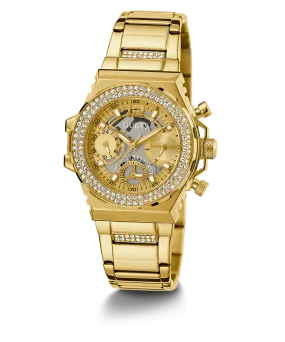 GUESS Ladies Gold Tone Multi-function Watch