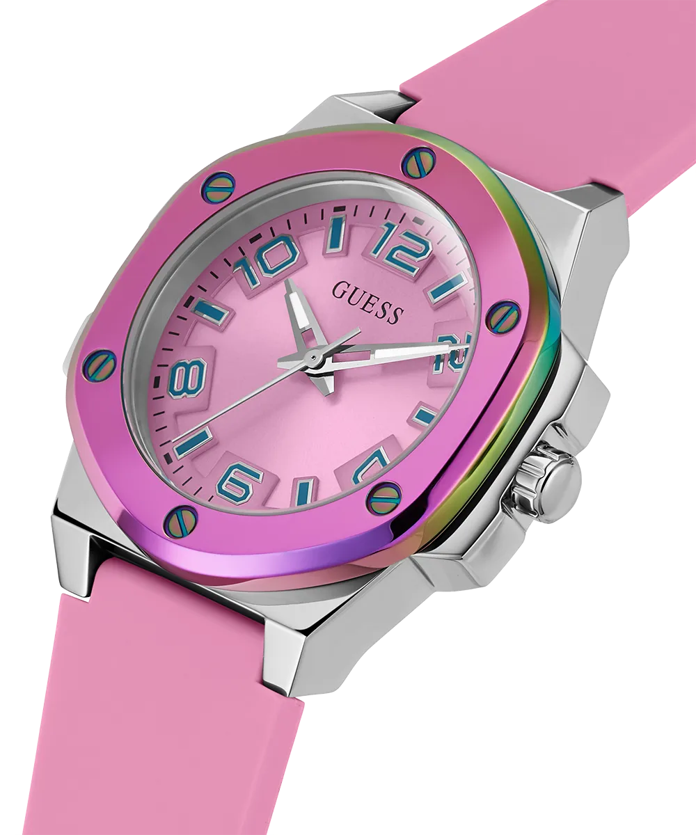 GUESS Ladies Pink 2-Tone Analog Watch