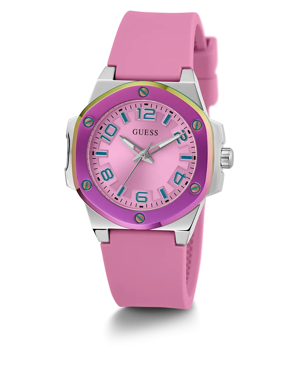 GUESS Ladies Pink 2-Tone Analog Watch