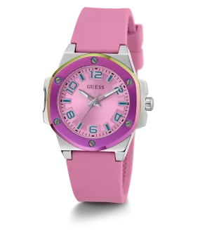 GUESS Ladies Pink 2-Tone Analog Watch