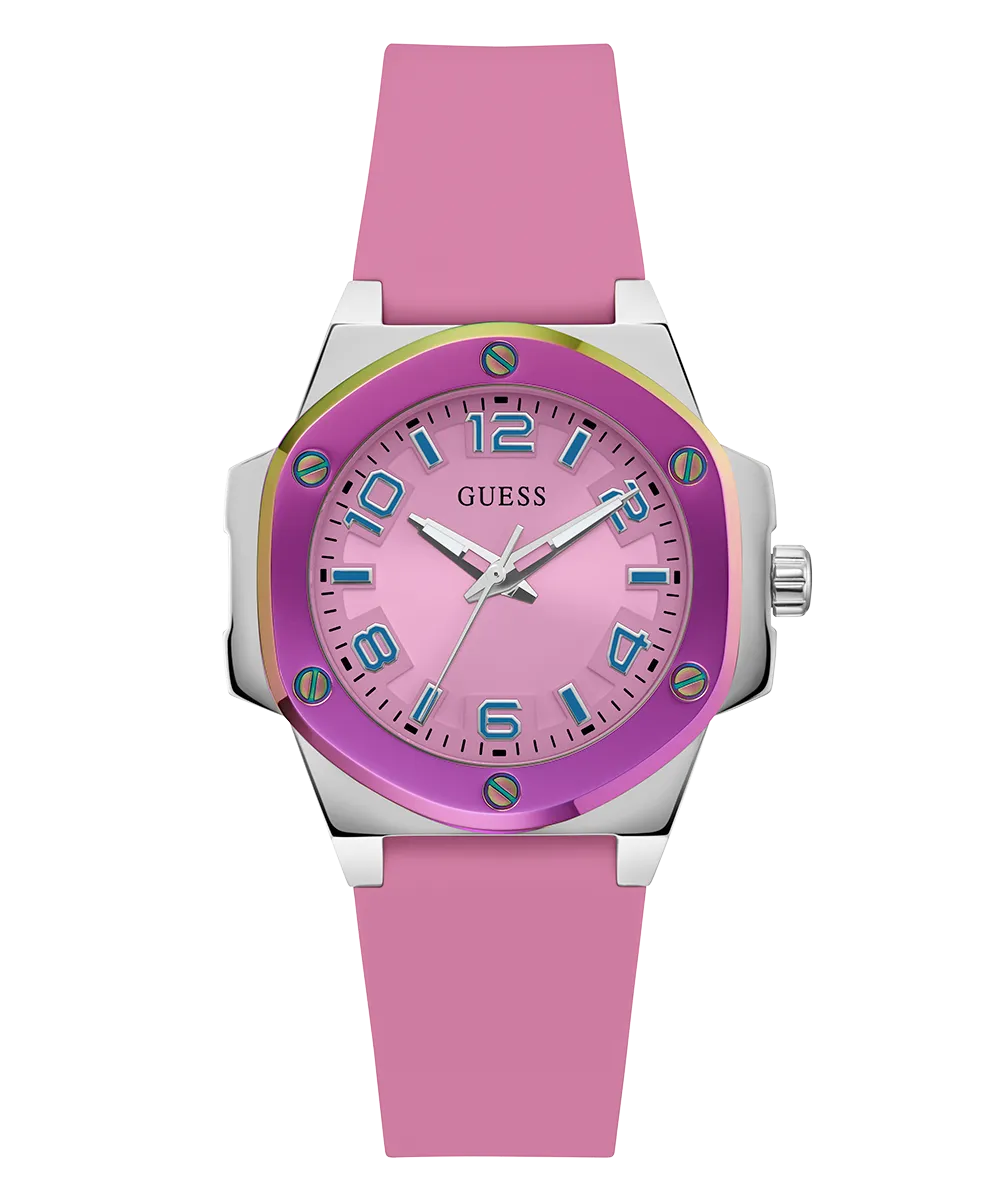 GUESS Ladies Pink 2-Tone Analog Watch