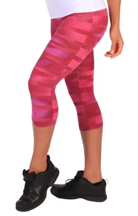 Last Chance! Equilibrium Activewear Fuschia Wave Capri C337