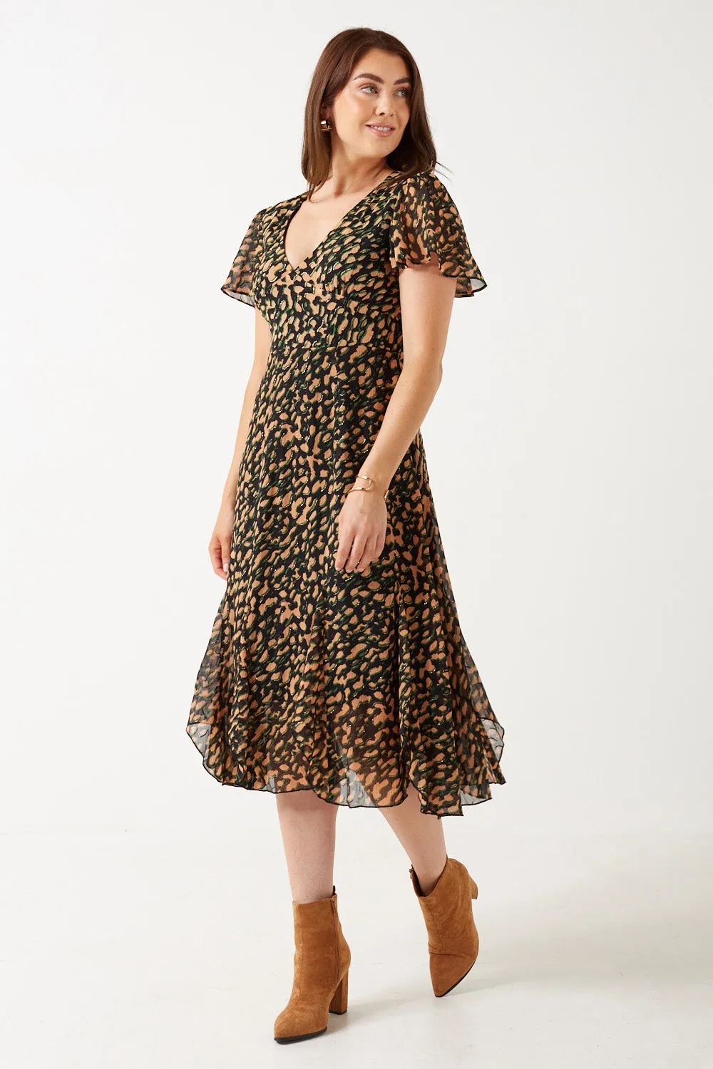 Marc Angelo Alannah Leopard Dress