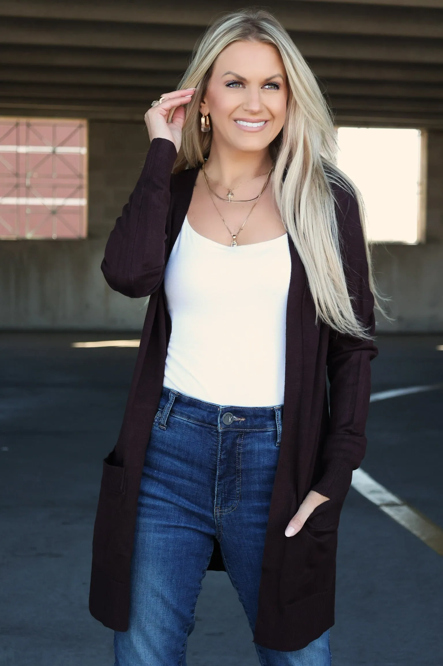 Marlowe Boyfriend Cardigan - Brown(FINAL SALE)