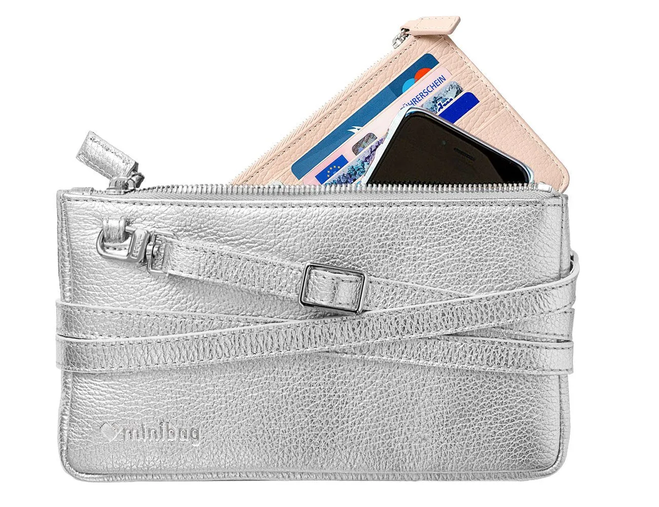 minibag metallic silver