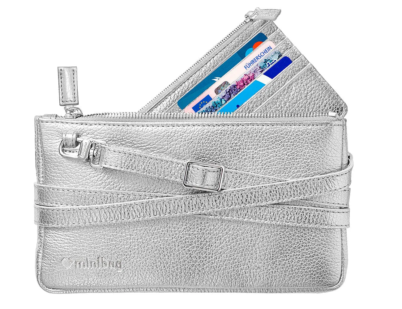 minibag metallic silver