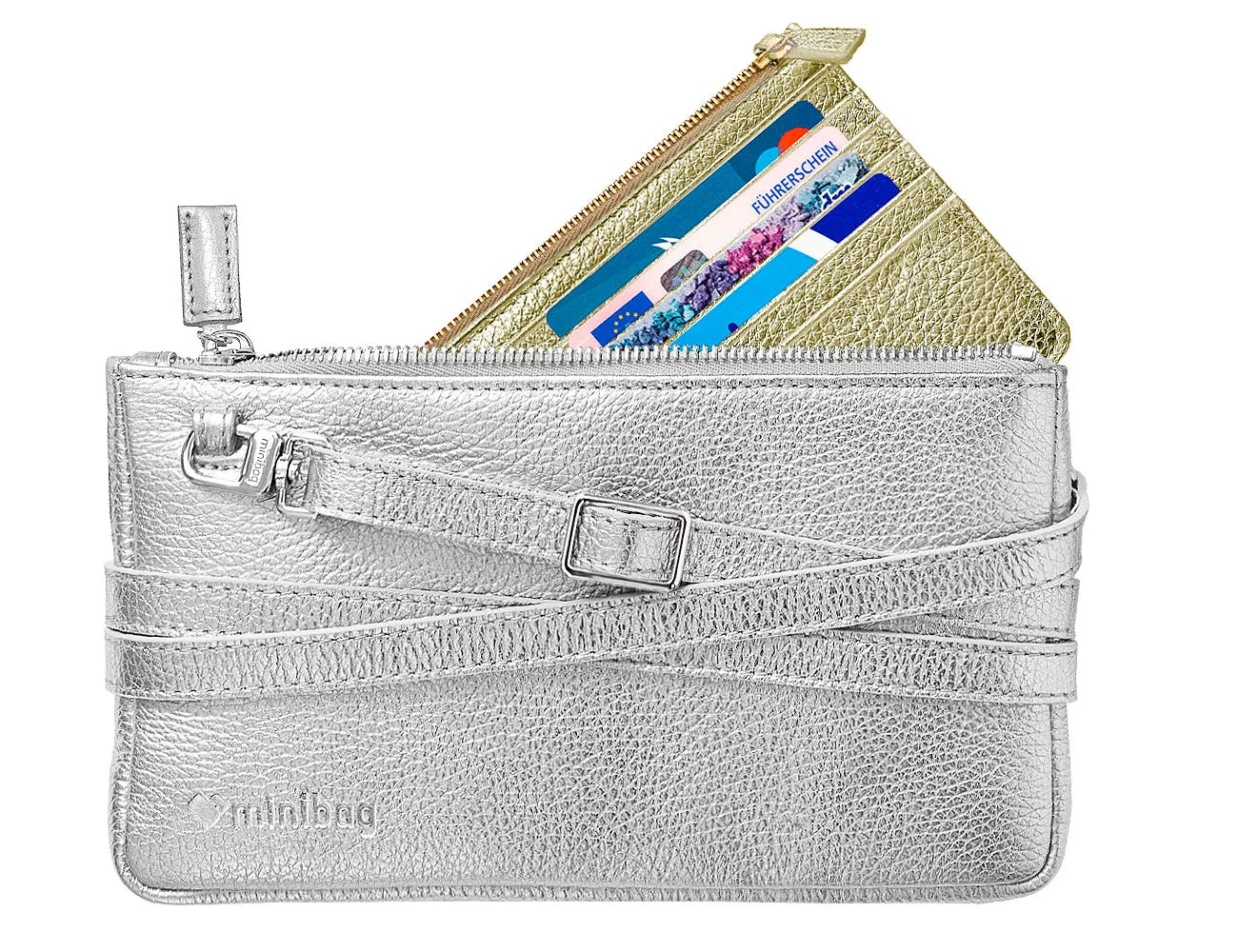 minibag metallic silver