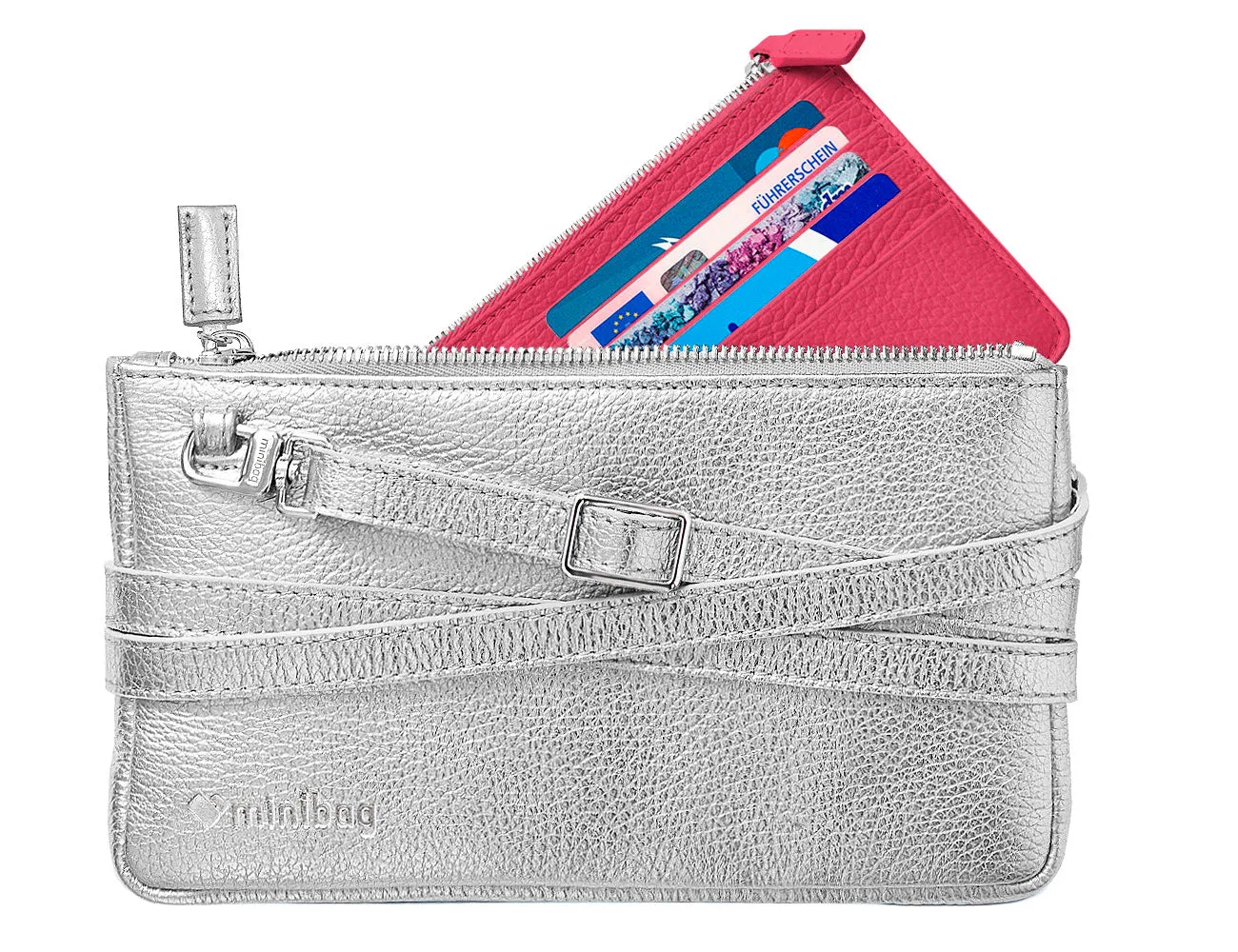 minibag metallic silver