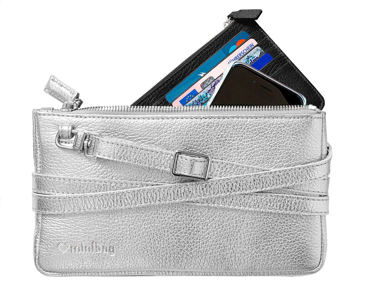 minibag metallic silver