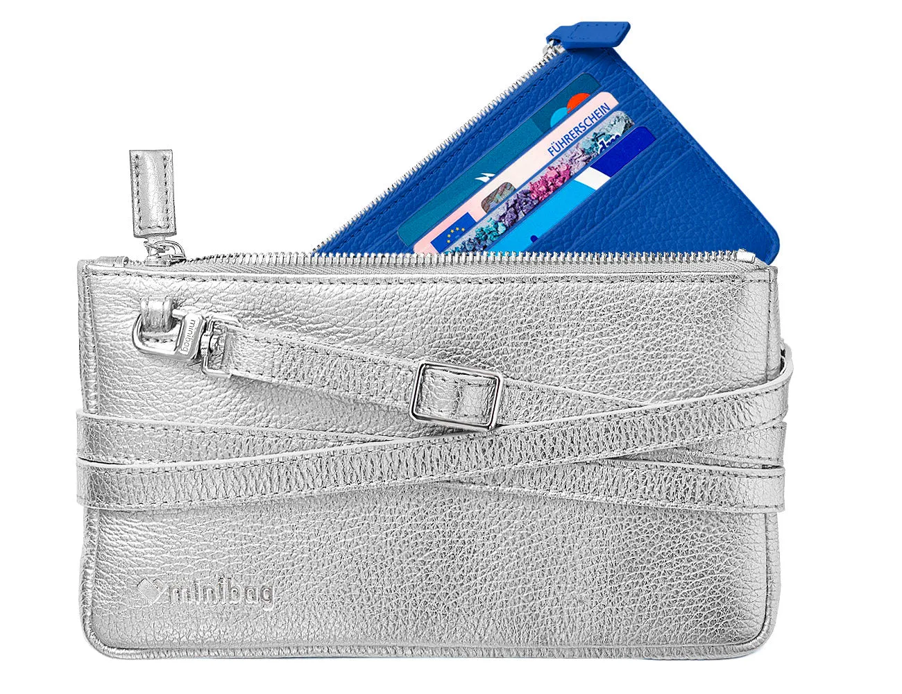 minibag metallic silver