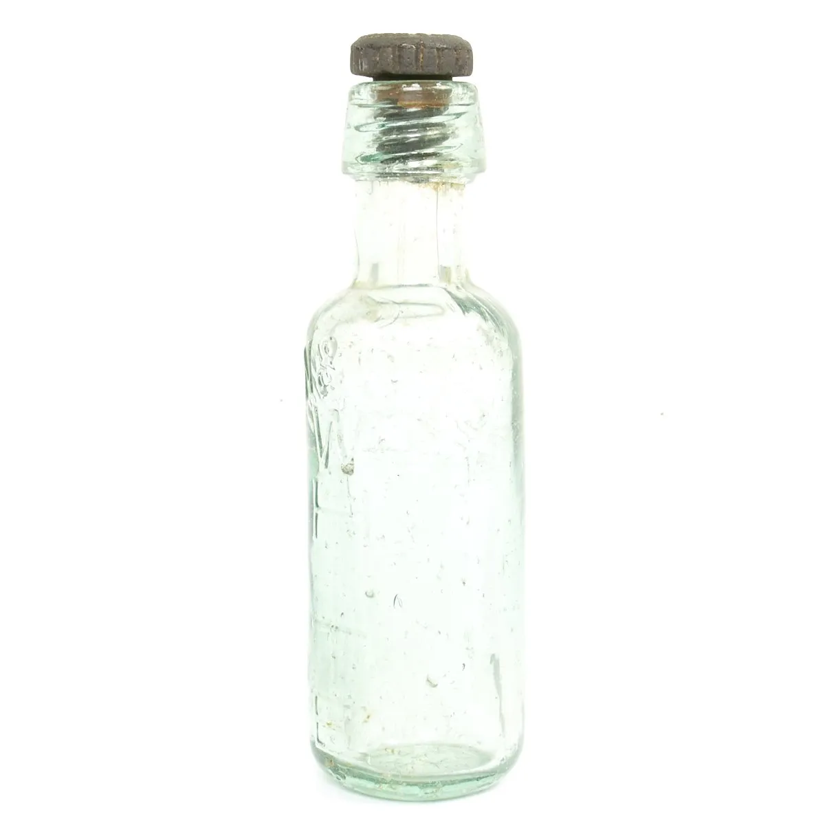 Original British WWI Era Glass Soda Bottle with Stopper found in Western Front Trench