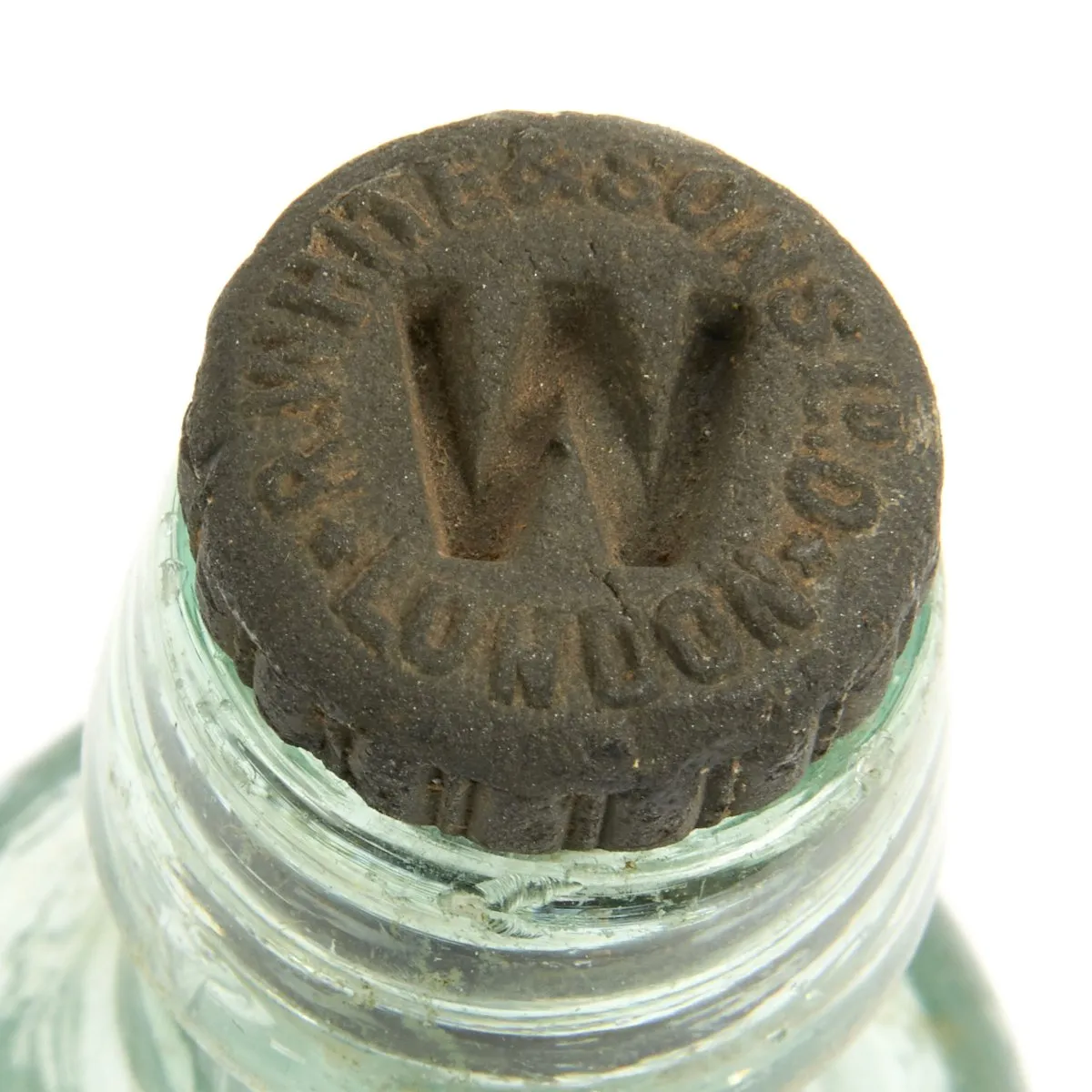 Original British WWI Era Glass Soda Bottle with Stopper found in Western Front Trench