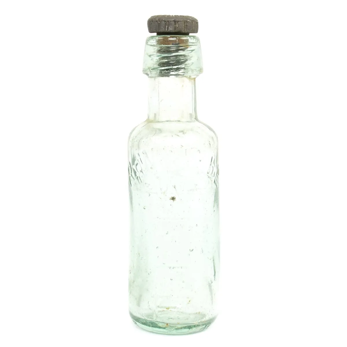 Original British WWI Era Glass Soda Bottle with Stopper found in Western Front Trench