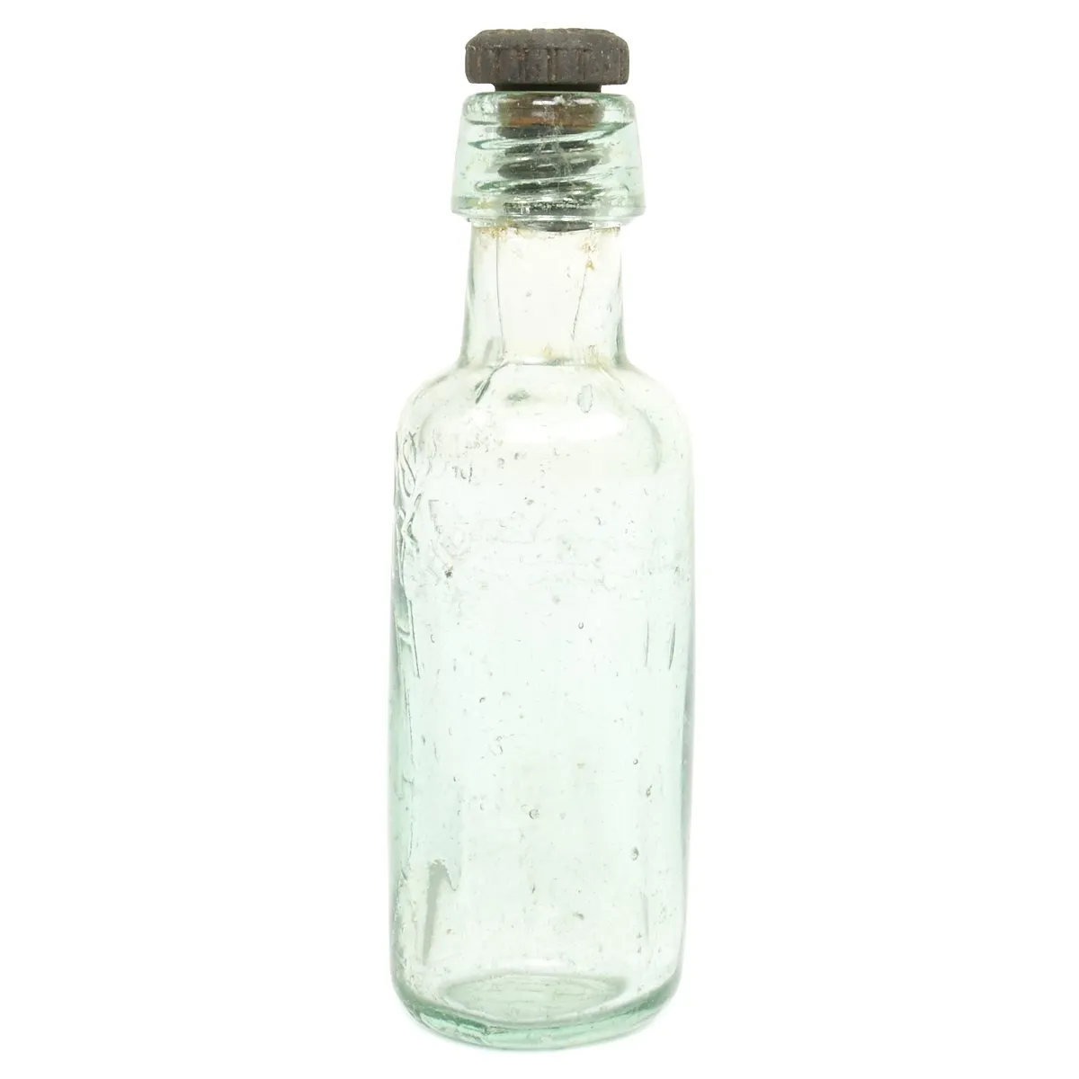 Original British WWI Era Glass Soda Bottle with Stopper found in Western Front Trench