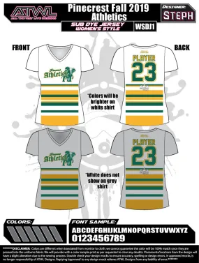 Pinecrest Fall League Women's Sub Dye Jersey