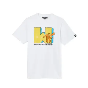 SHORT SLEEVE CREW NECK TEE "WTF" IN WHITE