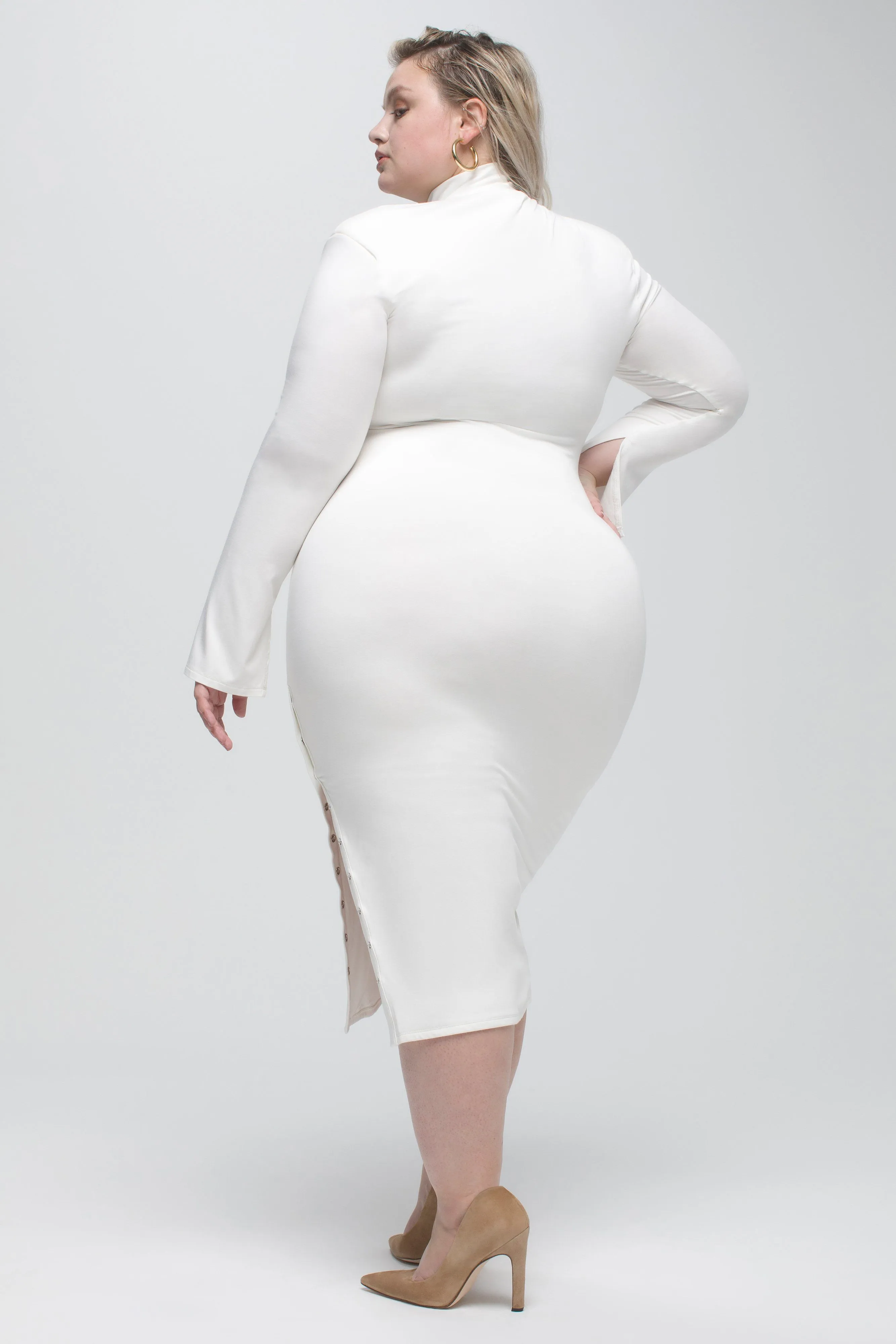 STRUT MIDI DRESS | IVORY001